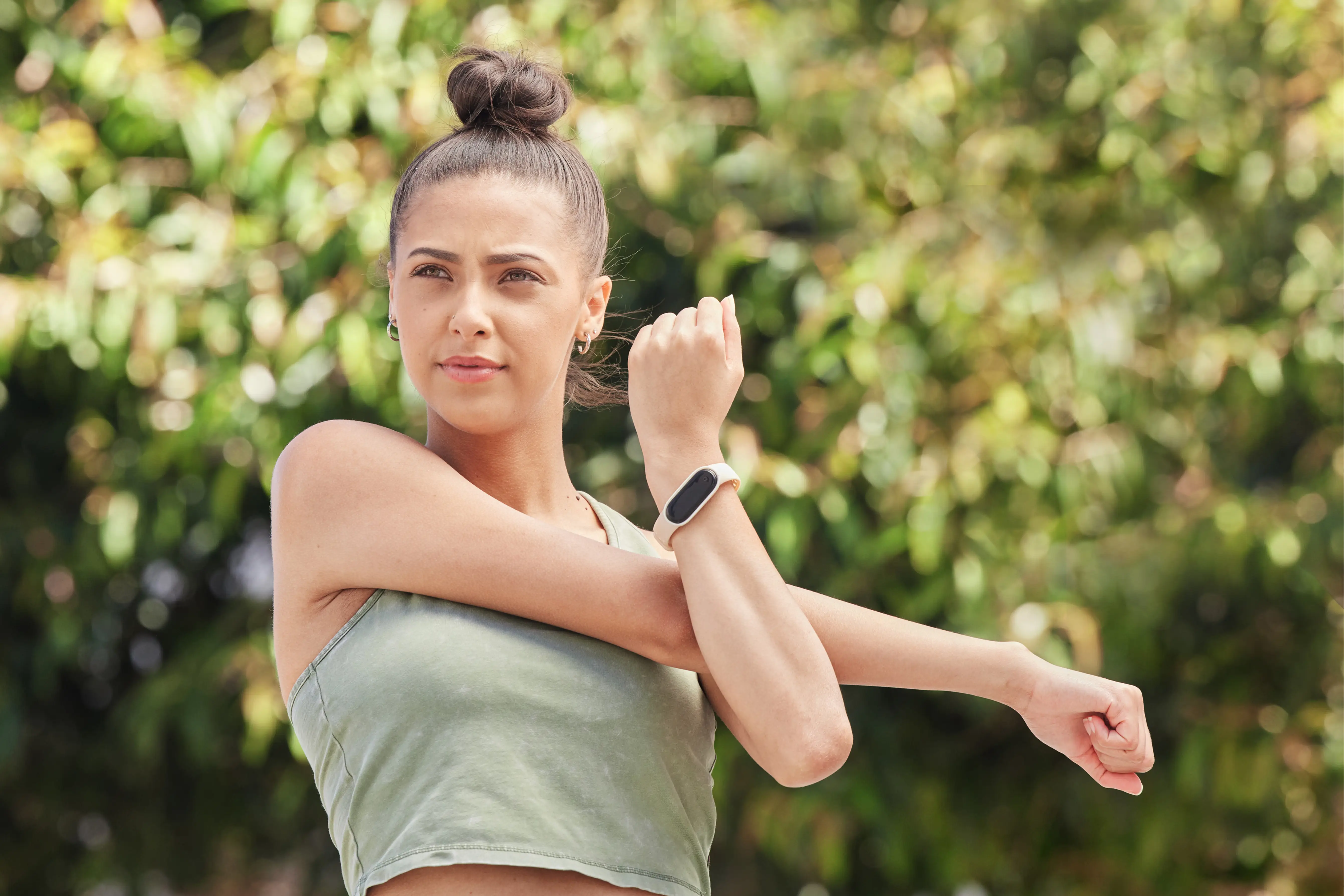 stretching-thinking-woman-nature-fitness-running-start-getting-ready-cardio-workout-idea-young-runner-athlete-girl-with-warm-up-park-training-exercise